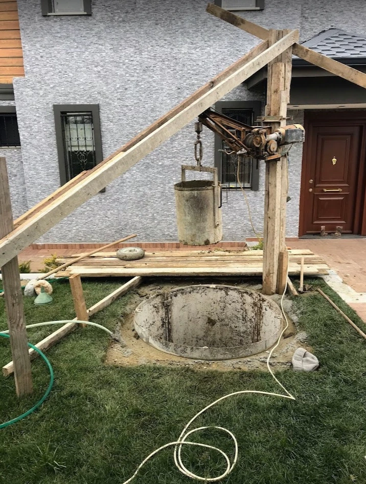 bahçe su kuyusu açma proje fotoğrafı